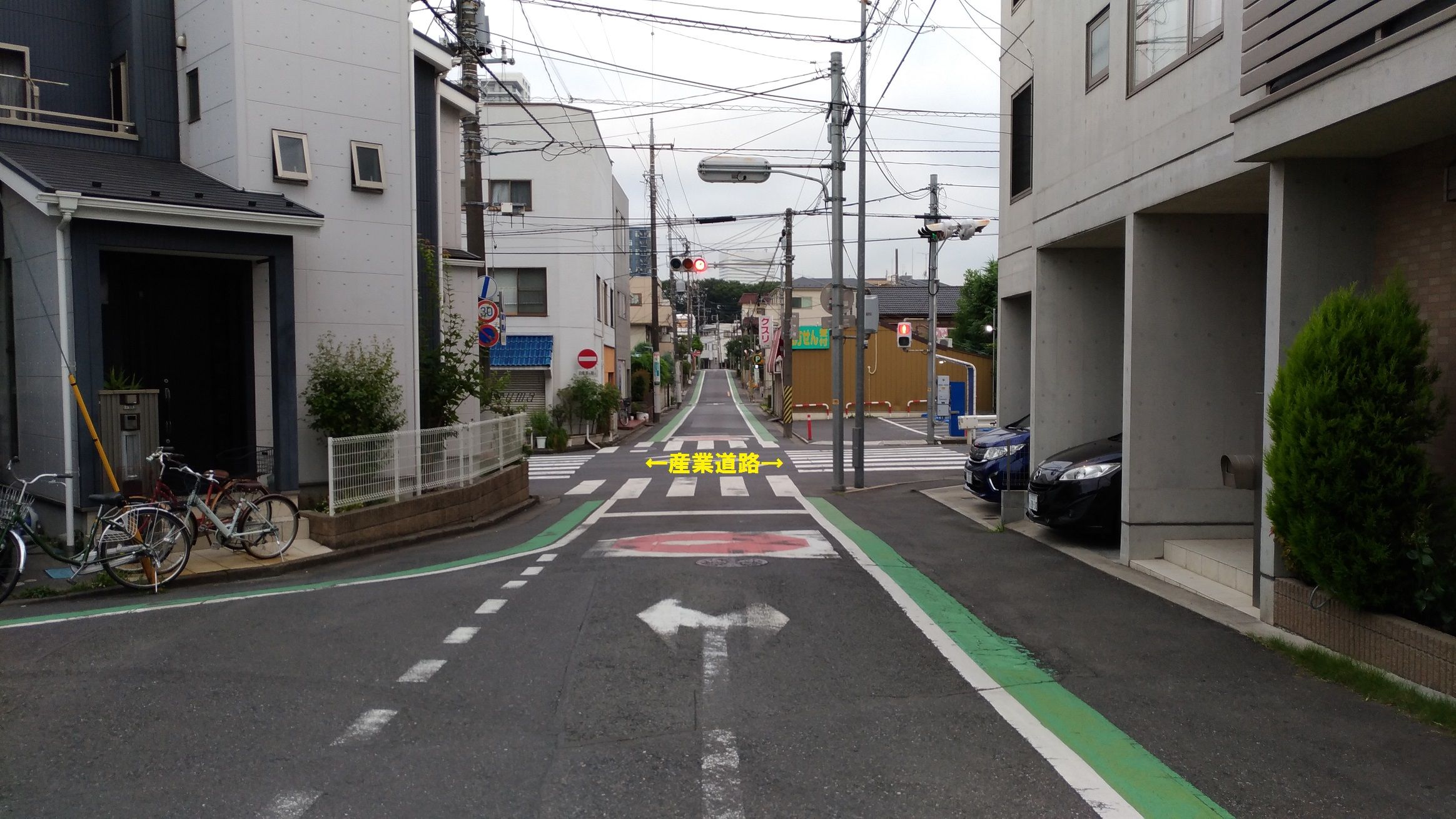 お帰りの際に北田鍼灸院から安全に産業道路に出る道順4